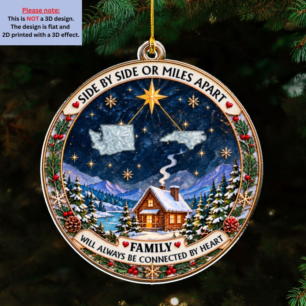 Custom Family Ornament, Christmas Gift for Family Members •  Our Holiday Home - Personalized Acrylic Ornament
