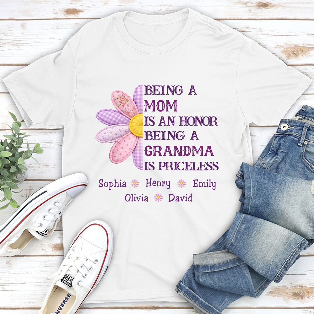 Custom Mother's Day Gift for Mom & Grandma • Being A Grandma - Personalized Shirt