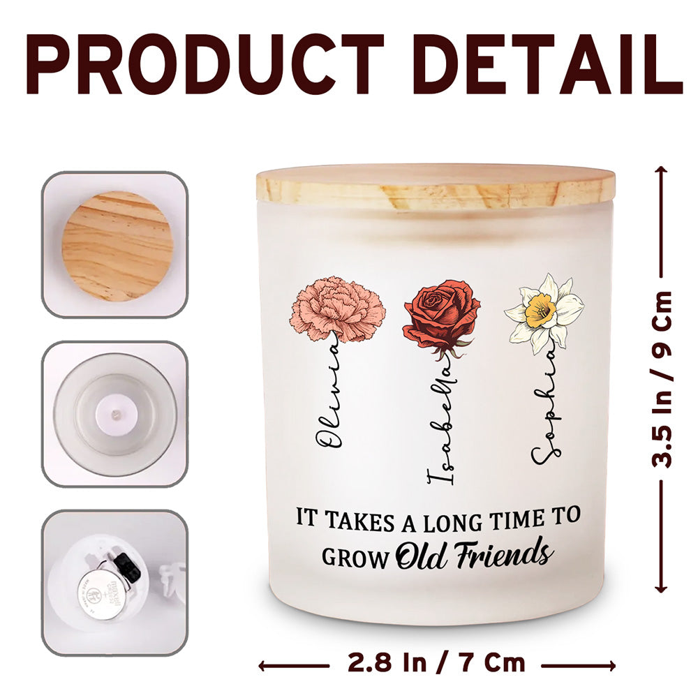Growing An Old Friend - Personalized Glass Jar With LED Candle