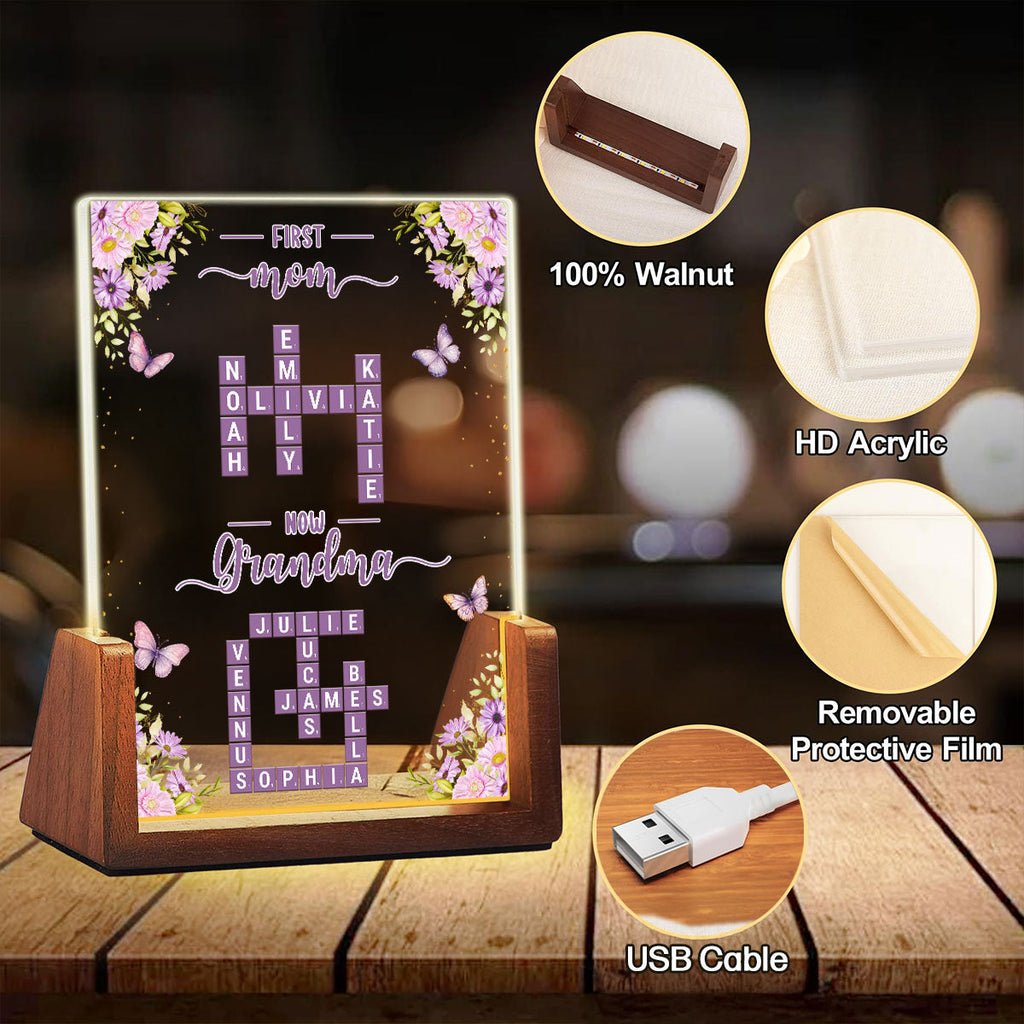 Custom Mother's Day Gifts for Grandma Mom Wife • Now Grandma - Personalized Night Light
