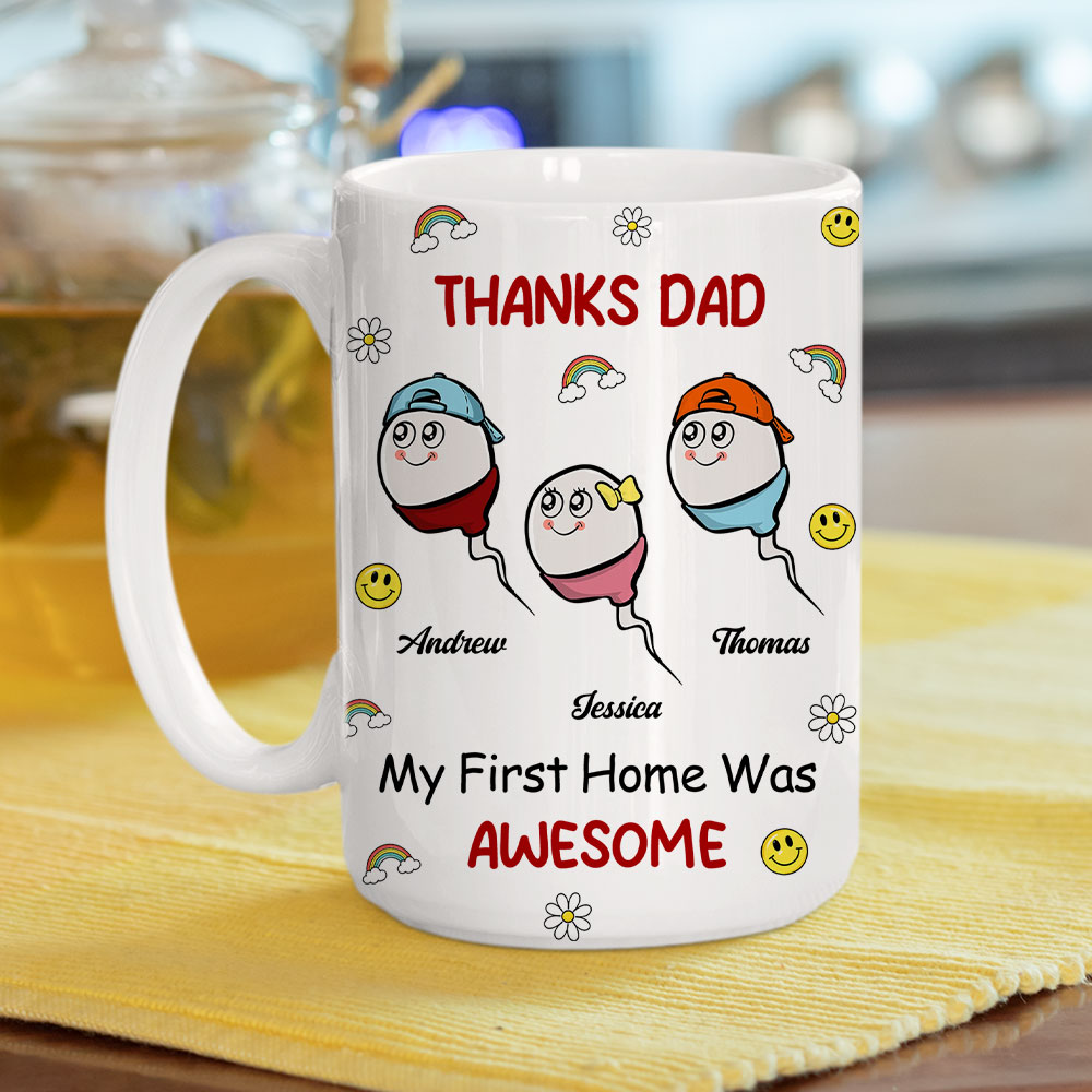 Custom Christmas & Birthday Keepsake Gift • Thanks Dad - Personalized Coffee Mug