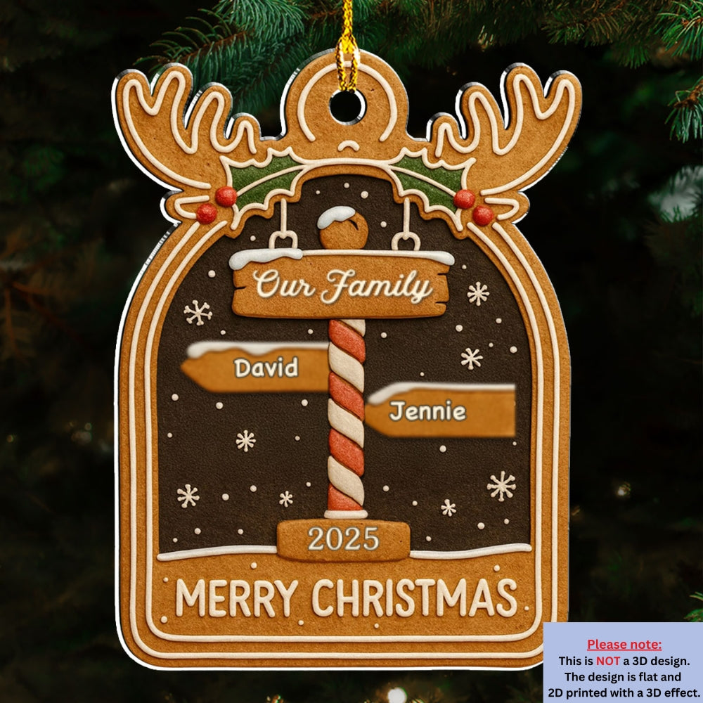 Custom Family Ornament, Christmas Gift for Family Members •  Cozy Holiday - Personalized Acrylic Ornament