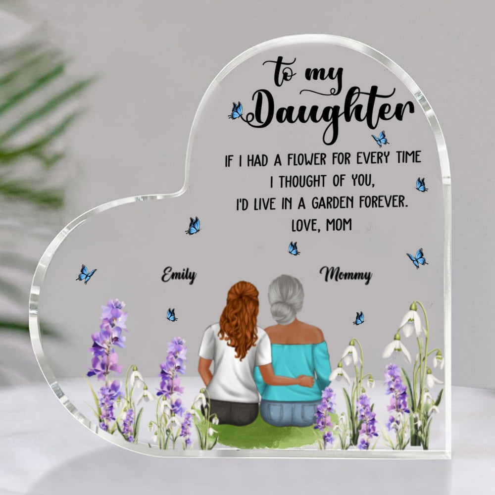 Custom Mother's Day Decor, Gift for Mom & Grandma • Forever Proud Of You Daughter - Personalized Acrylic Plaque