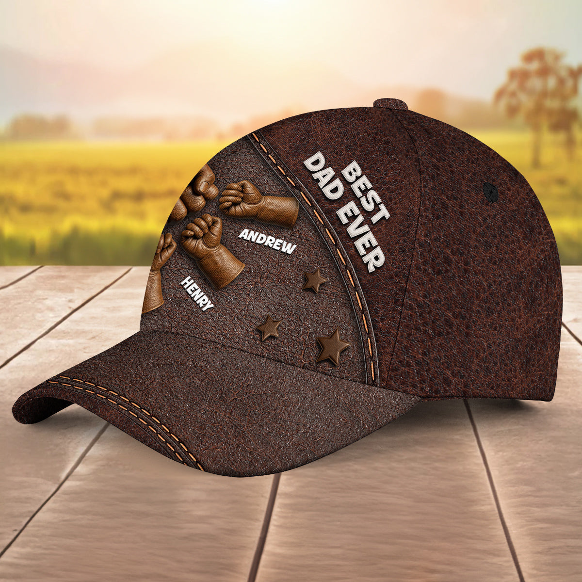 Best Dad Ever Hands - Personalized Classic Cap