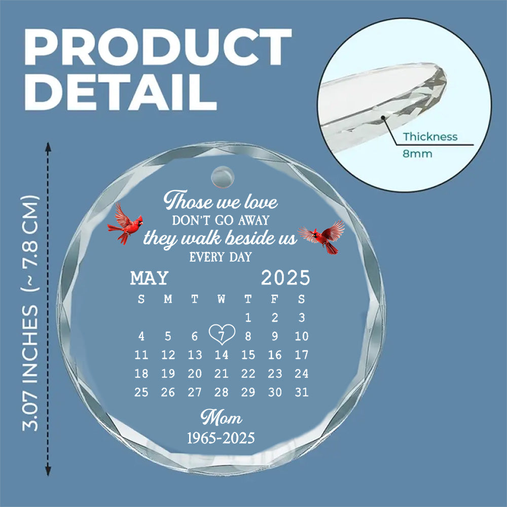 Custom Memorial Christmas Ornament, Sympathy Keepsake •  With Us Always - Personalized Glass Ornament
