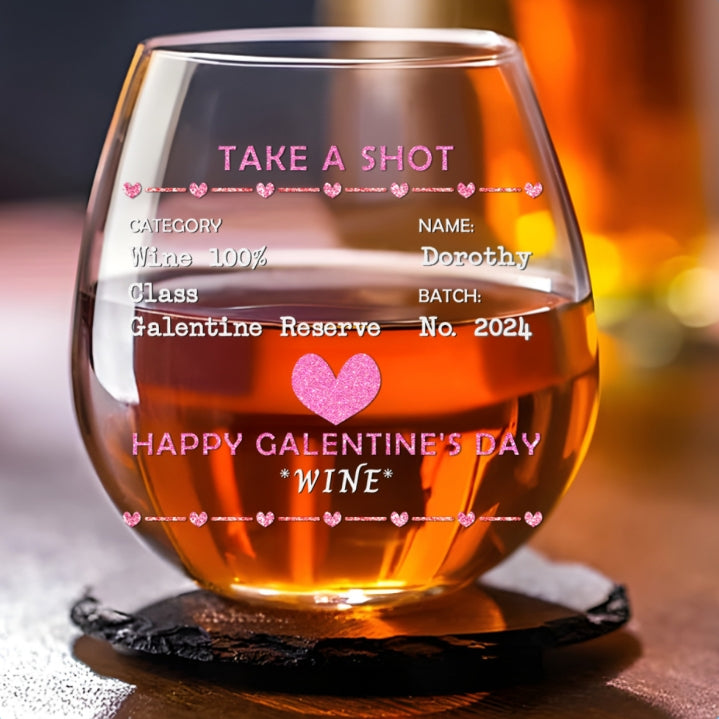 Galentine Shot - Personalized Wine Glass