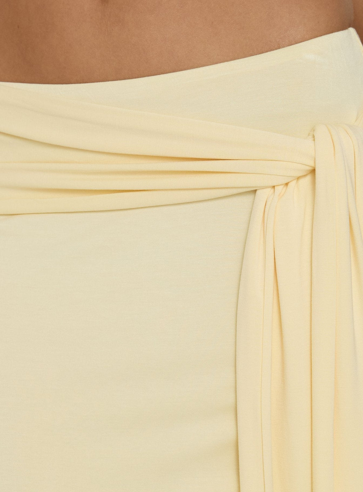 Aymee Tie Detail Maxi Skirt Yellow