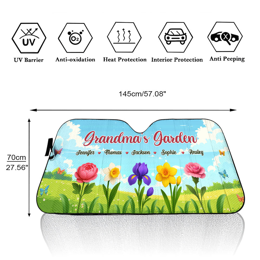 Grandma Garden - Personalized Car Sunshade