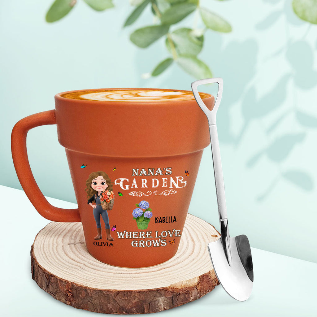 Custom Christmas & Birthday Keepsake Gift • Where Love Grows - Personalized Plant Pot Mug