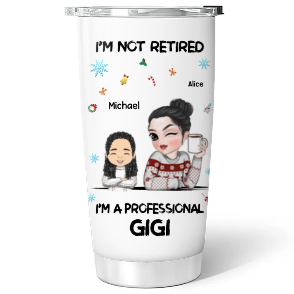 Custom Christmas Birthday Gifts For Grandma • I Am Professional Grandma - Personalized Tumbler