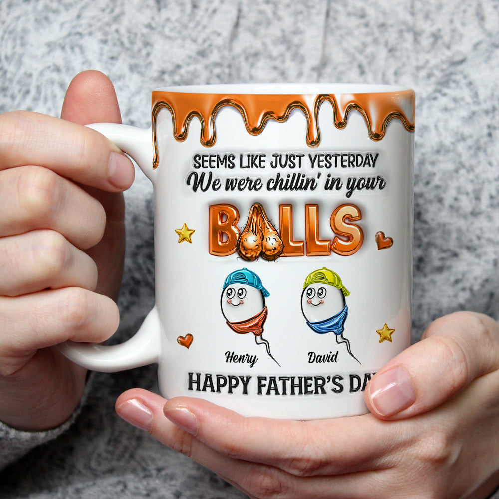 Custom Christmas & Birthday Keepsake Gift • Chill In Your Balls - Personalized 3D Inflated Effect Mug