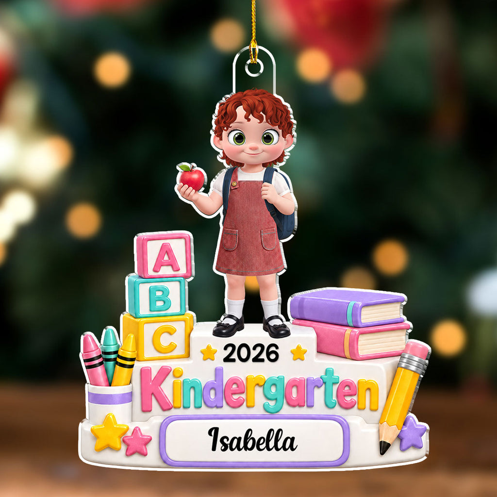 Custom Family Ornament, Christmas Gift for Family Members •  A Big Step Forward - Personalized Acrylic Ornament