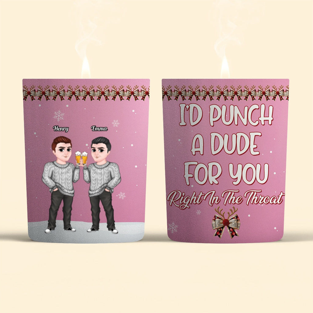 Punch A Dude - Personalized Candle