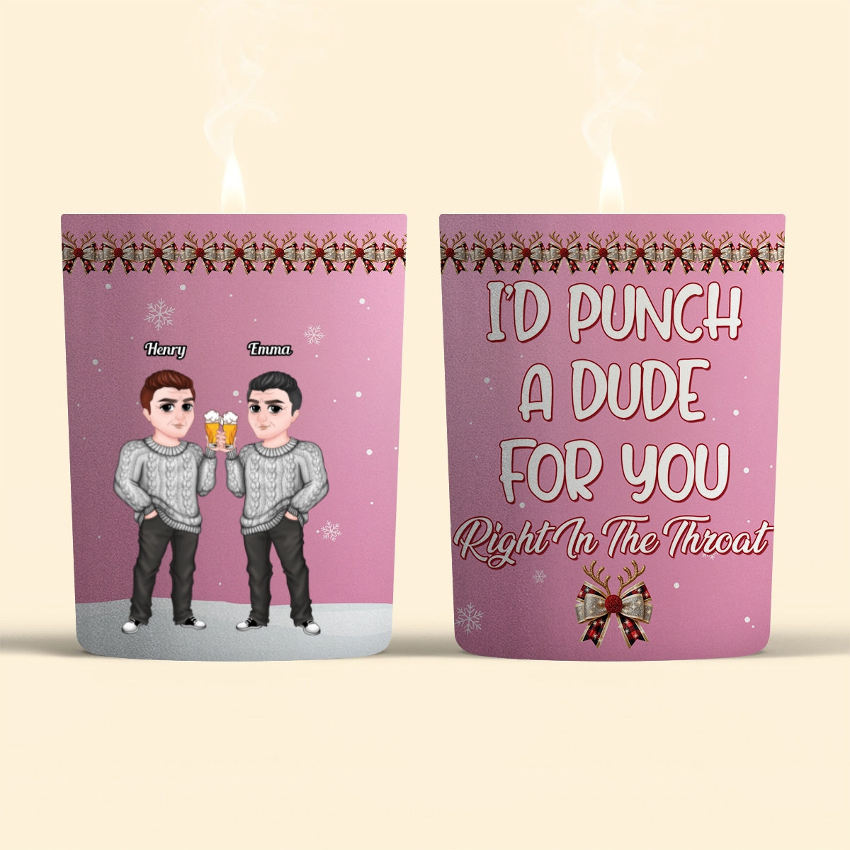Punch A Dude - Personalized Candle