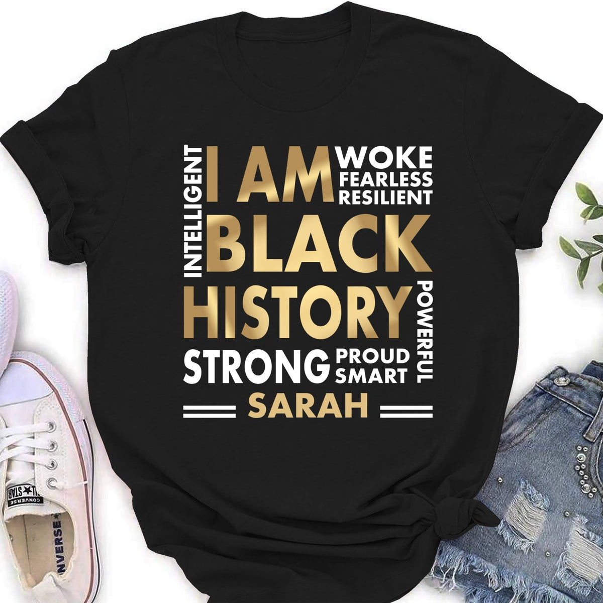 Custom Christmas & Birthday Keepsake Gift • I Am Black History - Personalized Shirt