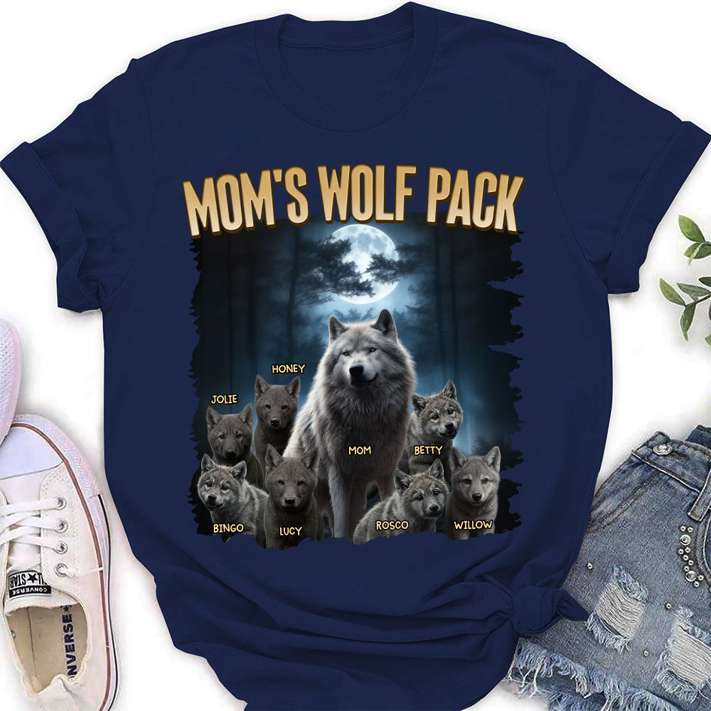 Custom Christmas & Birthday Gift for Mom, Grandma • Mama Wolf Pack - Personalized Shirt