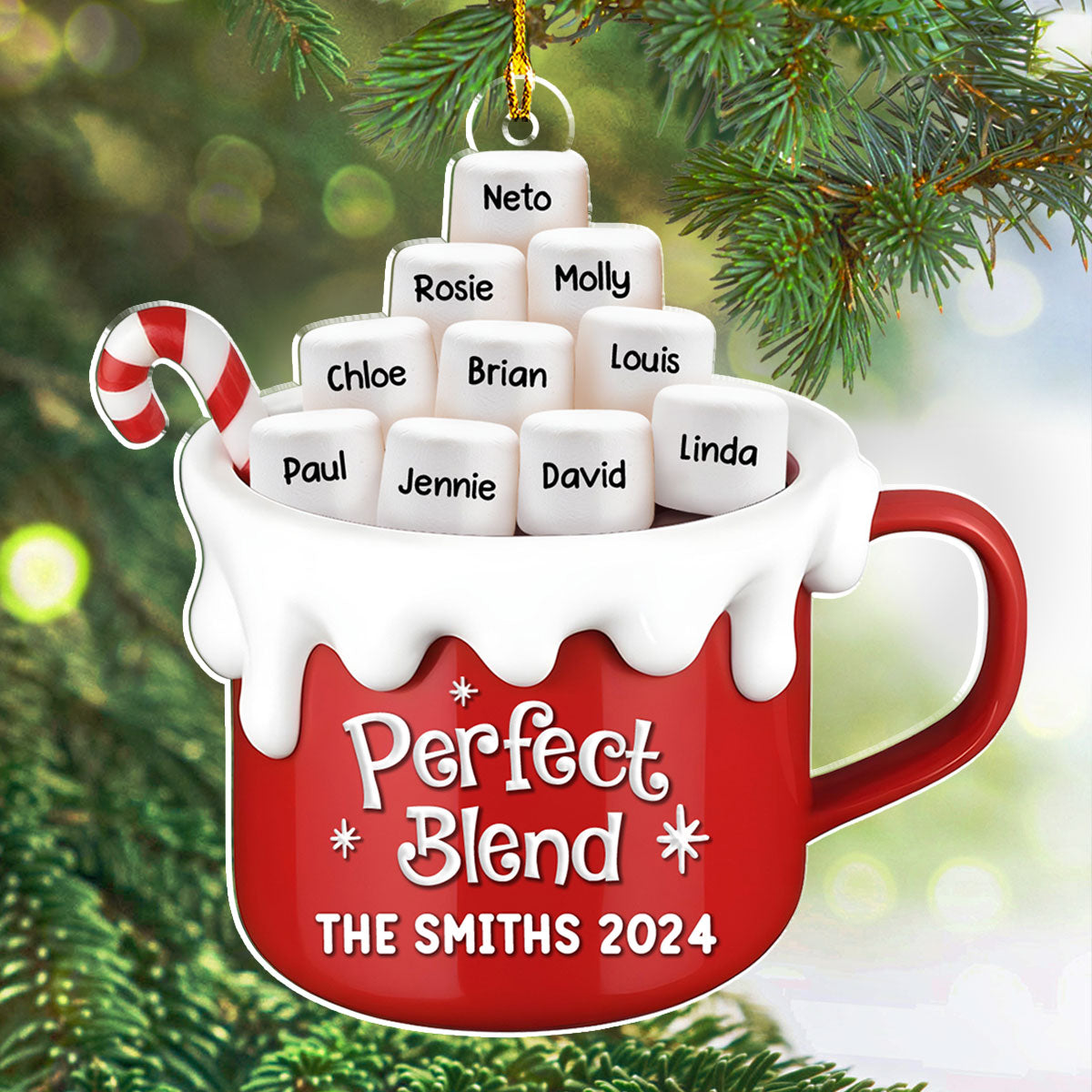 Custom Sister Christmas Ornament •  Perfect Blend - Personalized Acrylic Ornament