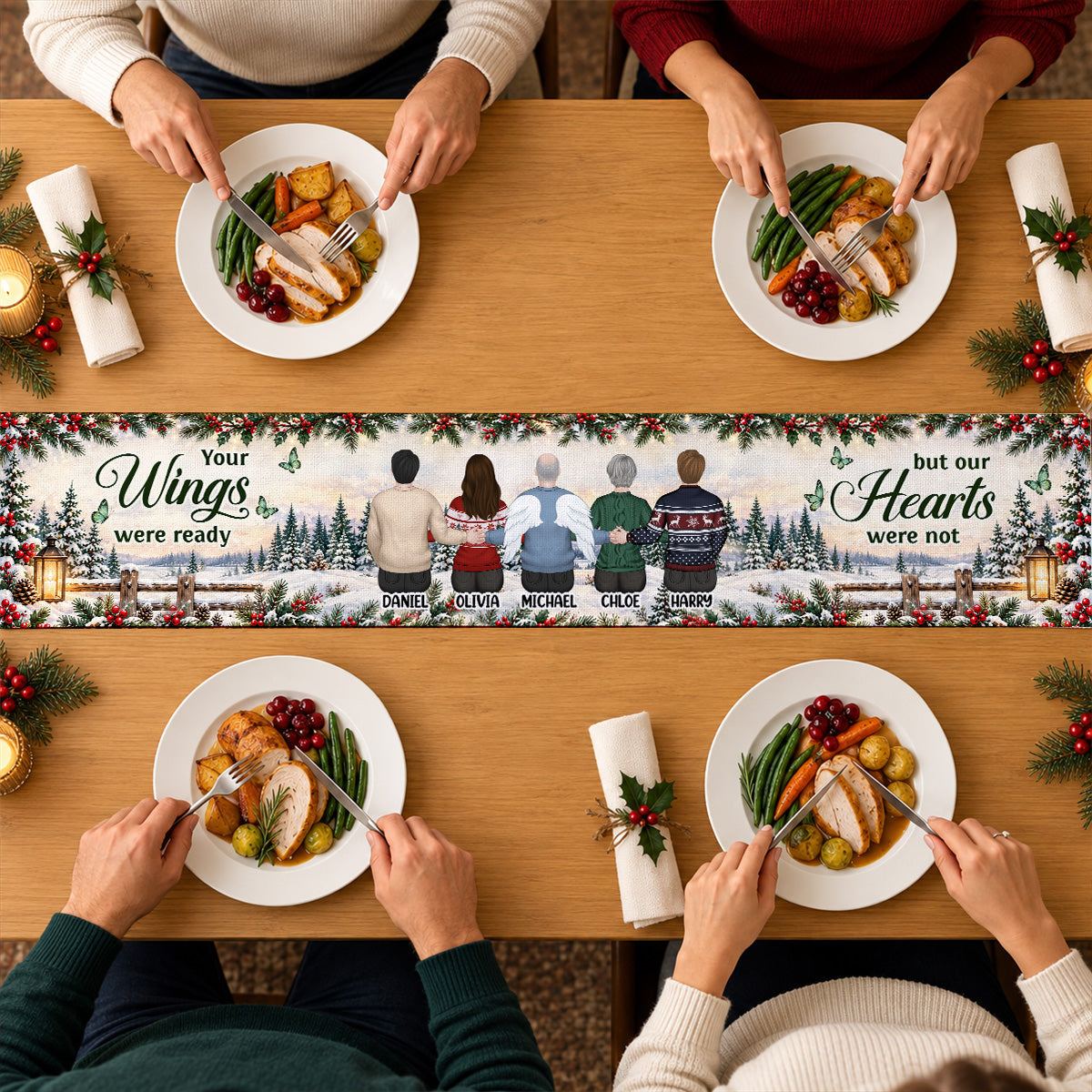 Always With Us - Personalize Table Runner