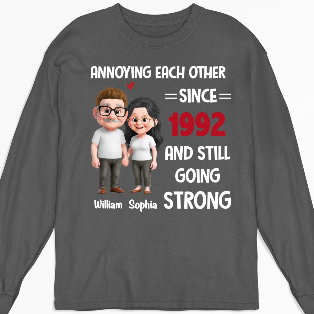 Custom Christmas Anniversary Keepsake Gifts For Husband • Still Bugging Each Other - Personalized Shirt