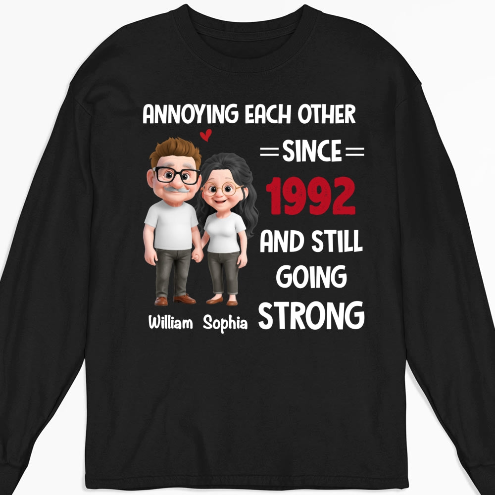 Custom Christmas Anniversary Keepsake Gifts For Husband • Still Bugging Each Other - Personalized Shirt