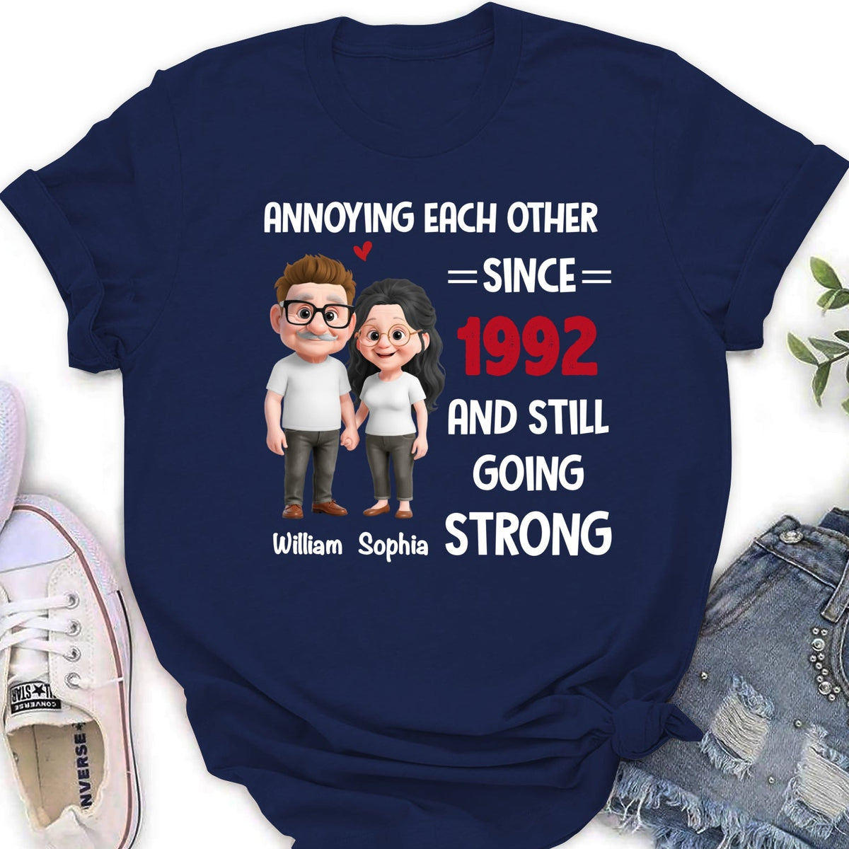 Custom Christmas Anniversary Keepsake Gifts For Husband • Still Bugging Each Other - Personalized Shirt