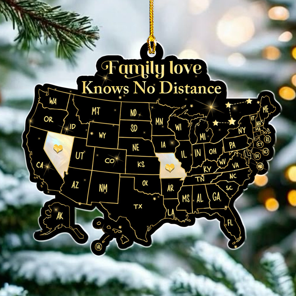 Custom Family Ornament, Christmas Gift for Family Members •  When Family Is Forever - Personalized Acrylic Ornament