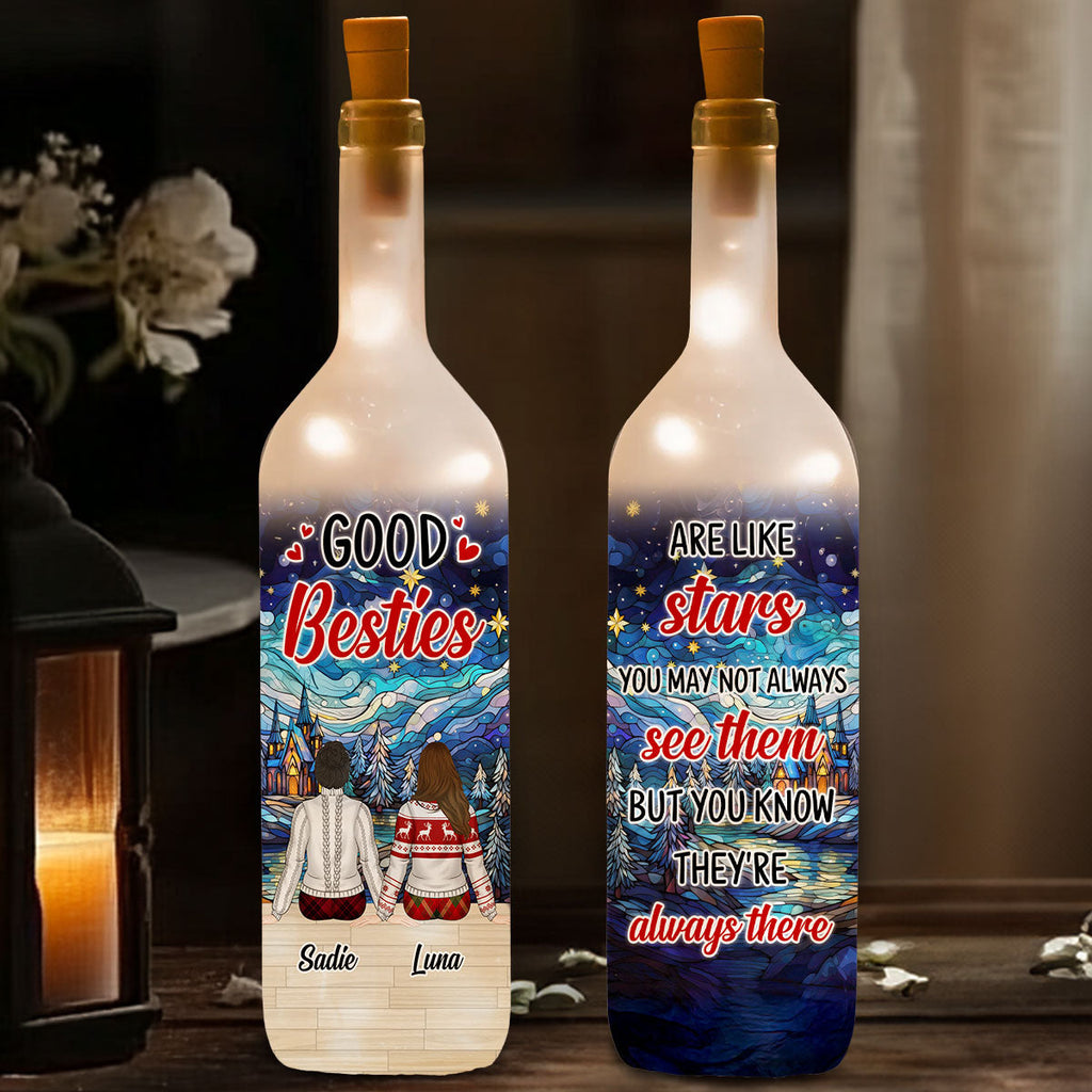 Besties Are Like Stars - Personalized Bottle Lamp