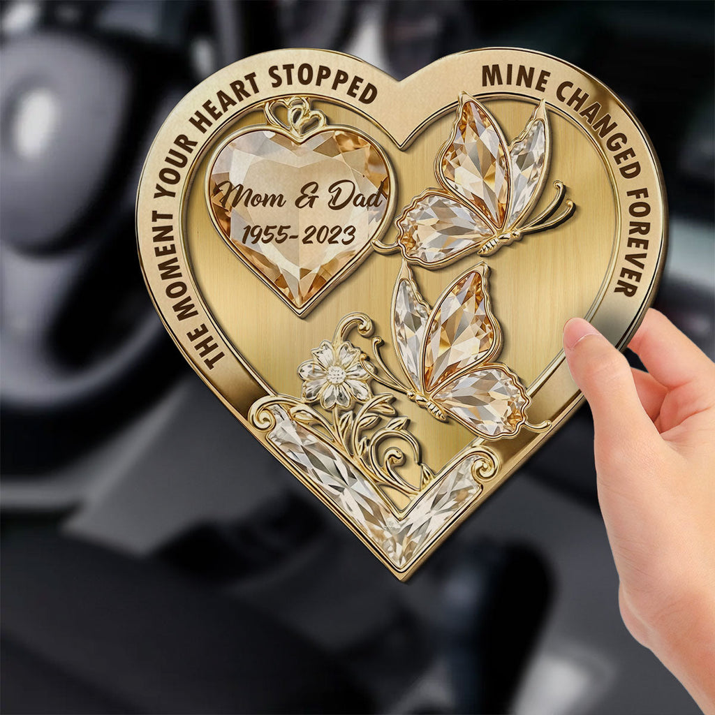 The Moment My Heart Changed Forever - Personalized Car Visor Clip