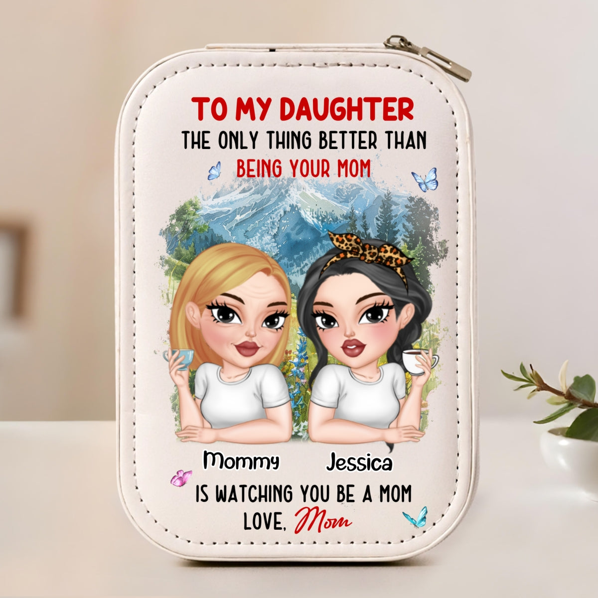 Watching You Be A Mom - Personalized Jewelry Box With LED Mirror