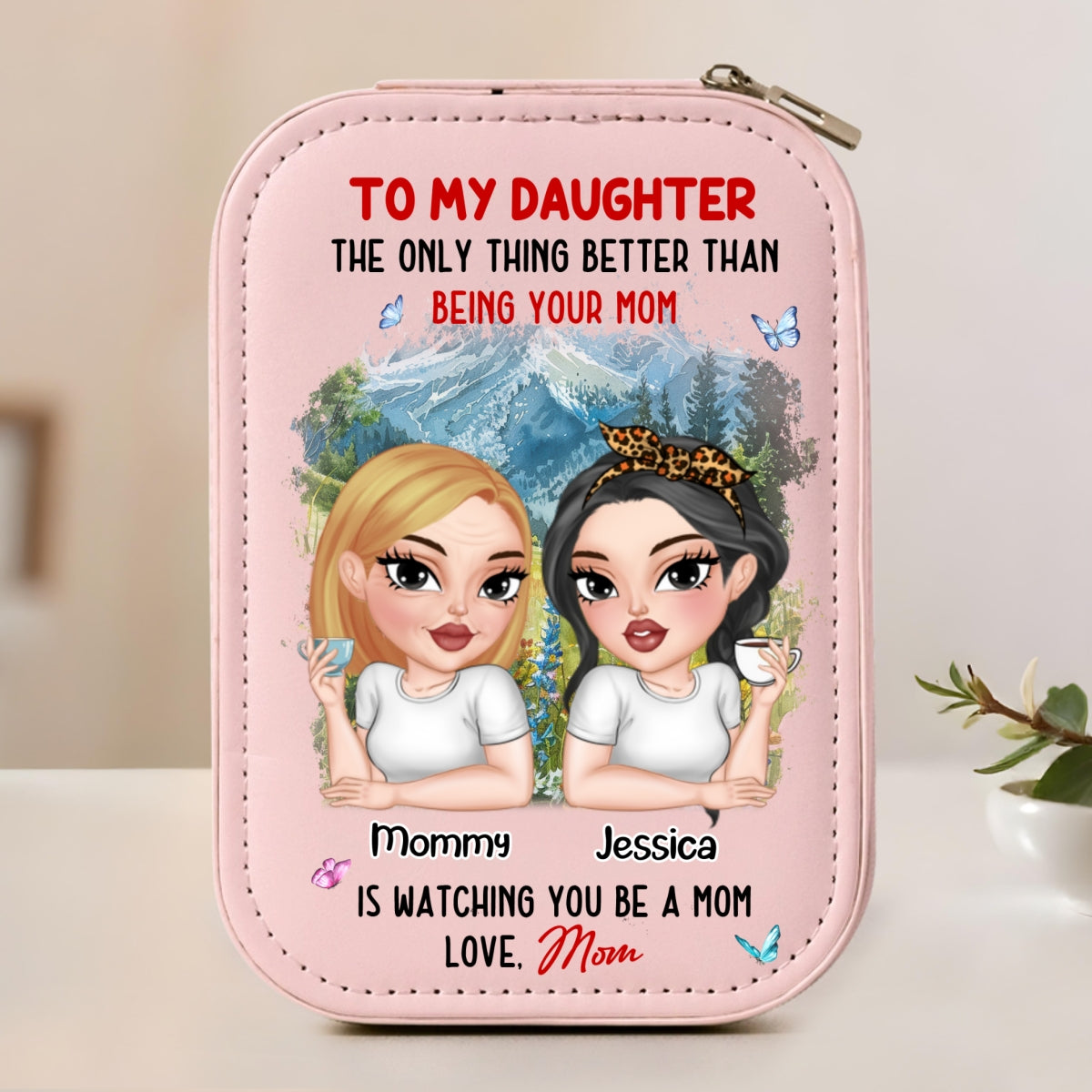 Watching You Be A Mom - Personalized Jewelry Box With LED Mirror