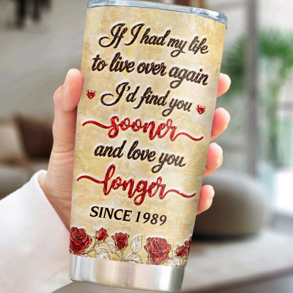 Custom Christmas Anniversary Gifts For Wife • My Life - Personalized 3D Effect Tumbler