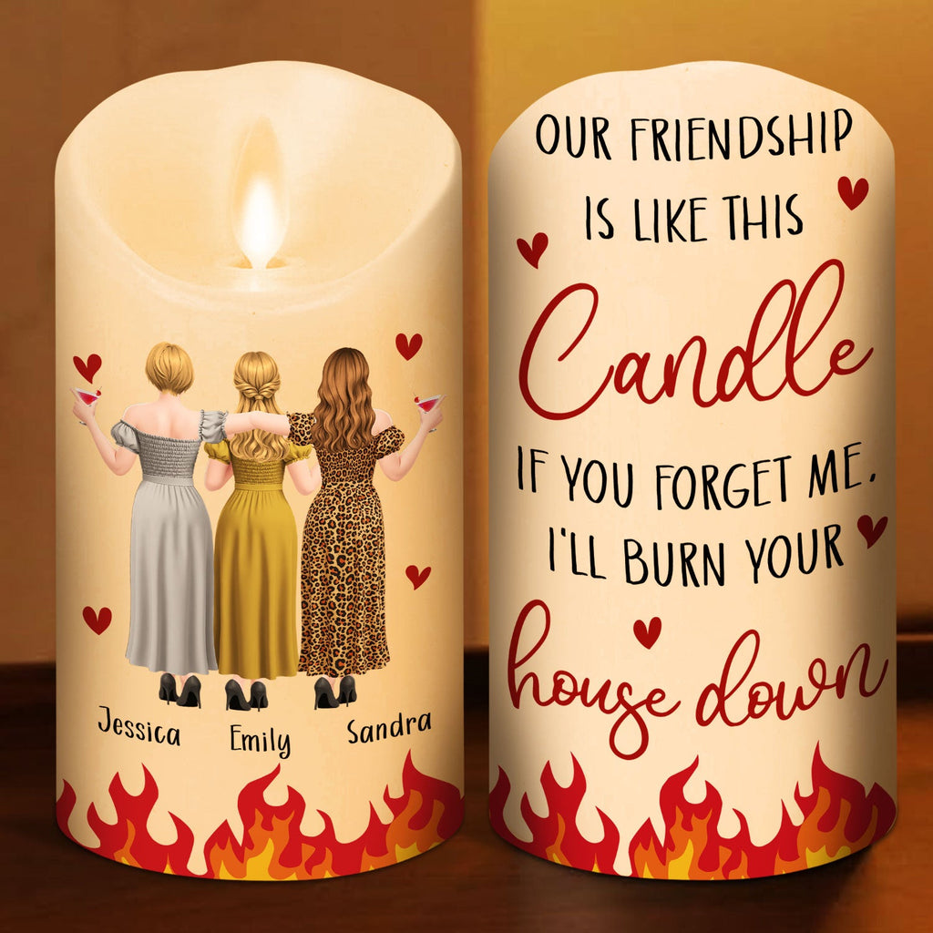 Bestie Fire Warning - Personalized LED Candle