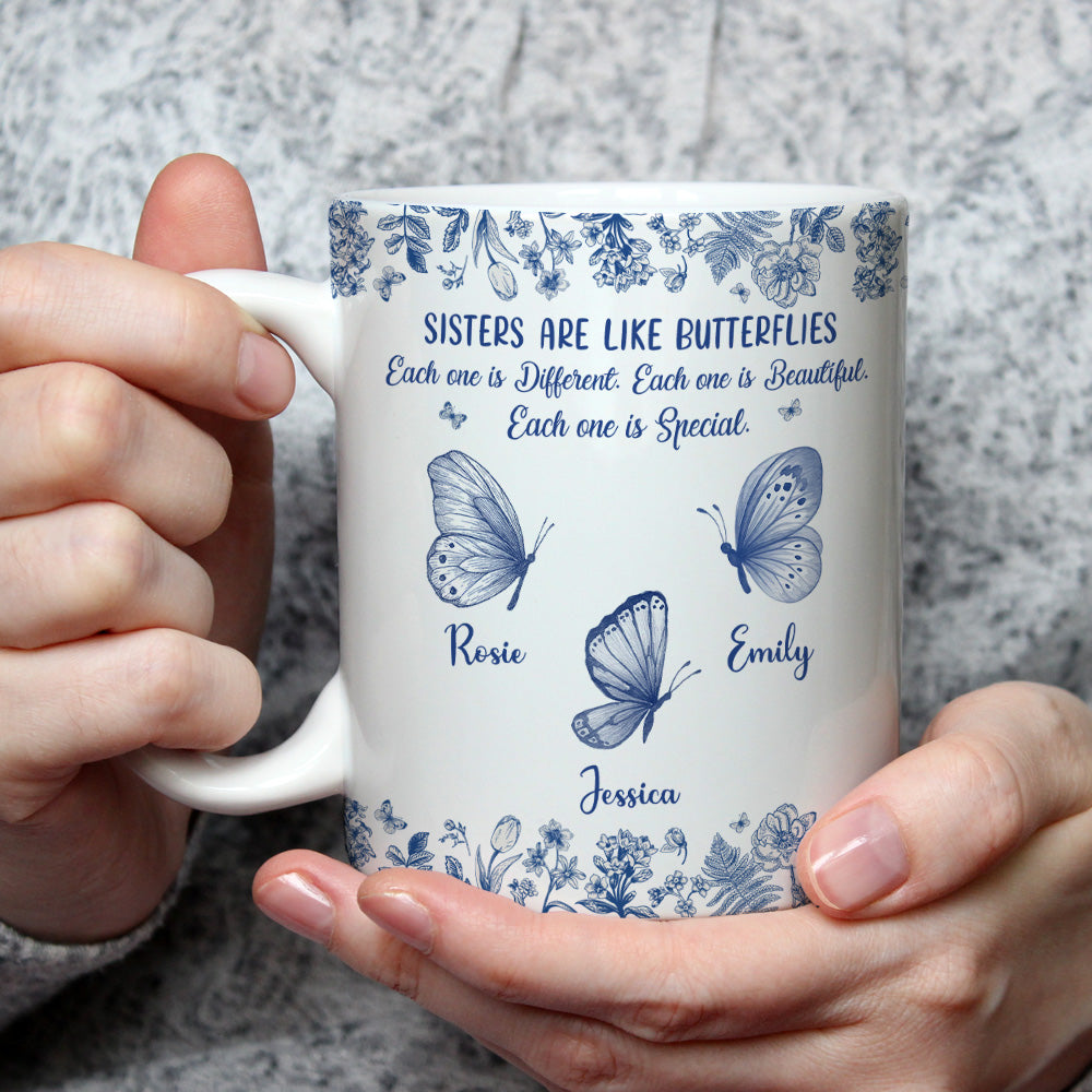 Custom Christmas & Birthday Gift For Sister • Sisters Make Life More Beautiful - Personalized Coffee Mug