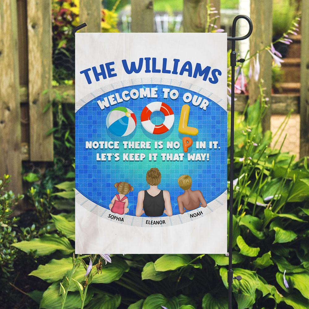 We Are In The Pool - Personalized Flag