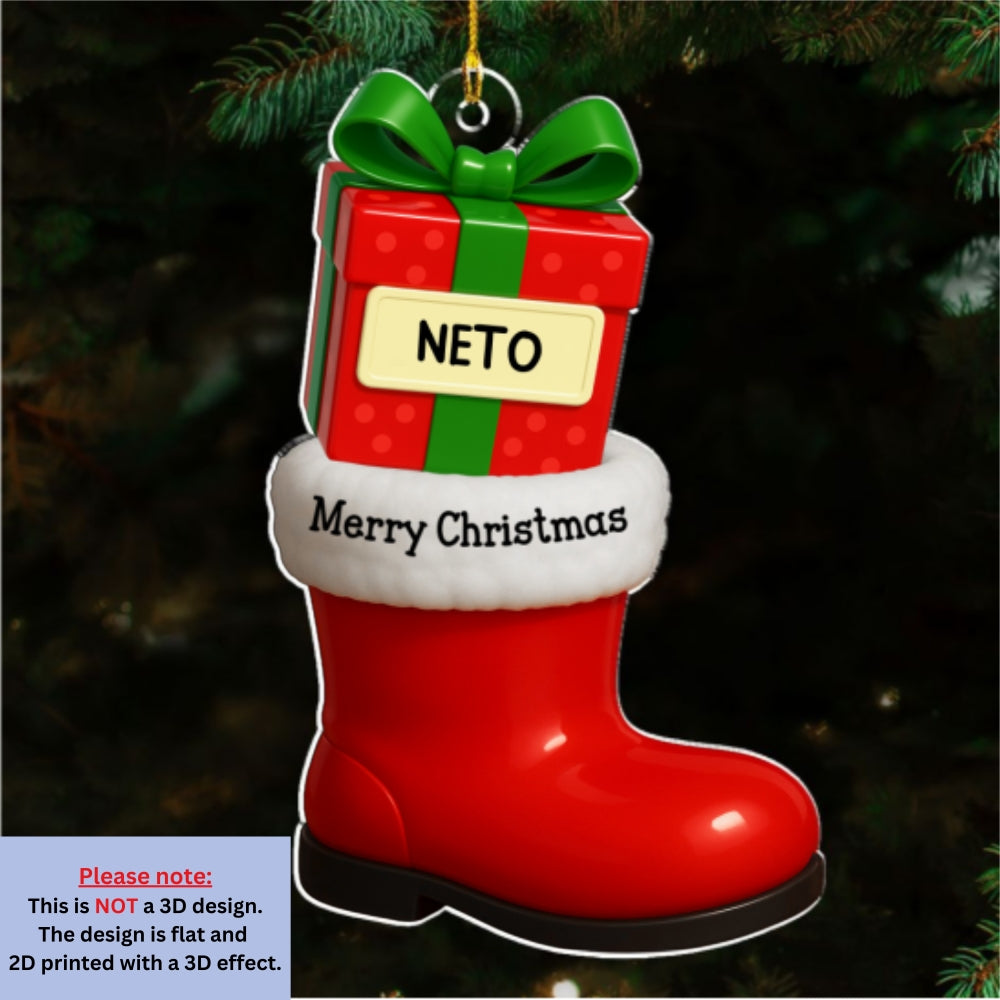 Custom Family Ornament, Christmas Gift for Family Members •  Our Family Is A Gift From Santa - Personalized Acrylic Ornament