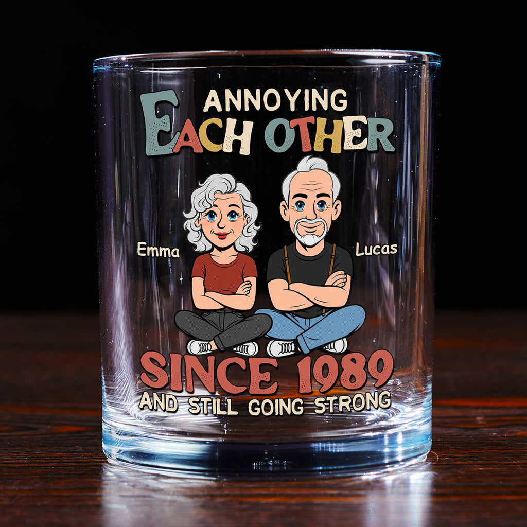 Custom Christmas Anniversary Birthday Drinkware Gifts for Husband • Love You Forever - Personalized Whiskey Glass