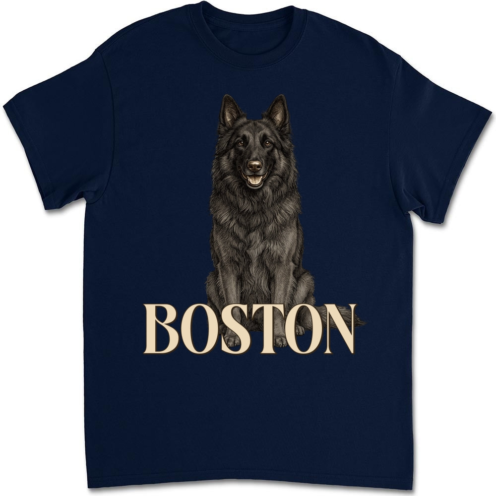 Custom Christmas & Birthday Keepsake Gift • Realistic Dog Dad - Personalized Shirt - Premium Tee