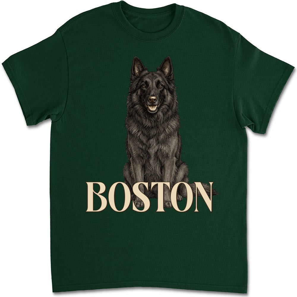 Custom Christmas & Birthday Keepsake Gift • Realistic Dog Dad - Personalized Shirt - Classic Tee