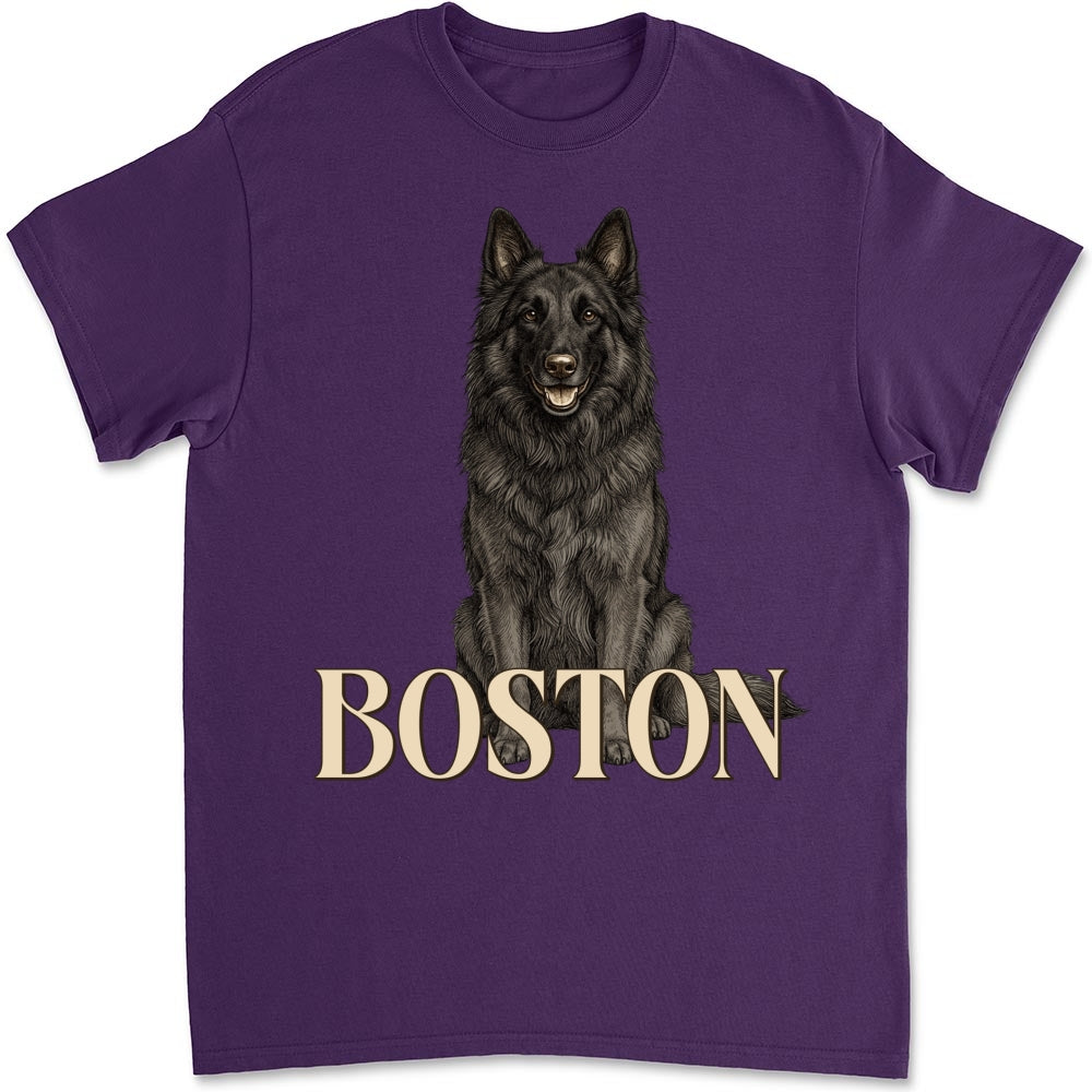 Custom Christmas & Birthday Keepsake Gift • Realistic Dog Dad - Personalized Shirt - Classic Tee