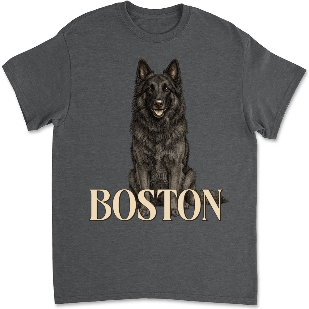 Custom Christmas & Birthday Keepsake Gift • Realistic Dog Dad - Personalized Shirt - Classic Tee