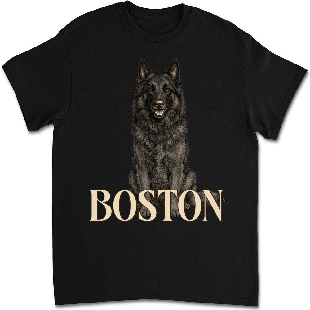Custom Christmas & Birthday Keepsake Gift • Realistic Dog Dad - Personalized Shirt - Premium Tee