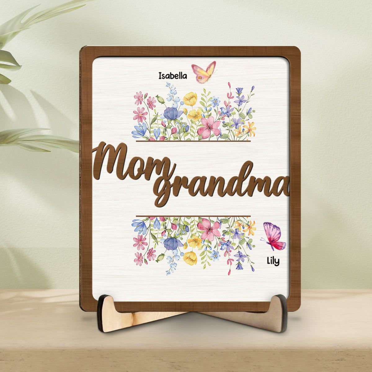 Custom Decor for Mom, Special Gift for Mother • Mom Grandma - Personalized Wooden Plaque
