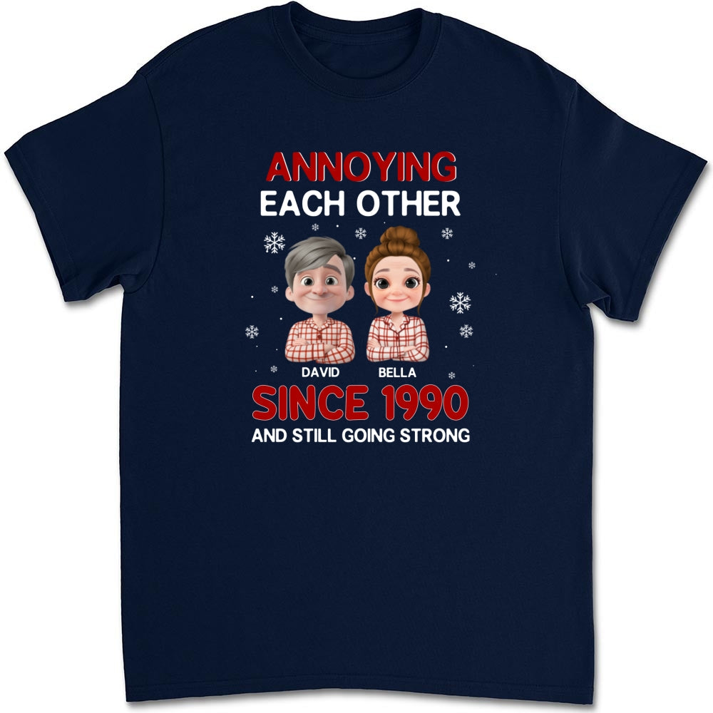 Custom Christmas Anniversary Keepsake Gifts For Husband • Annoying Each Other Christmas - Personalized Shirt