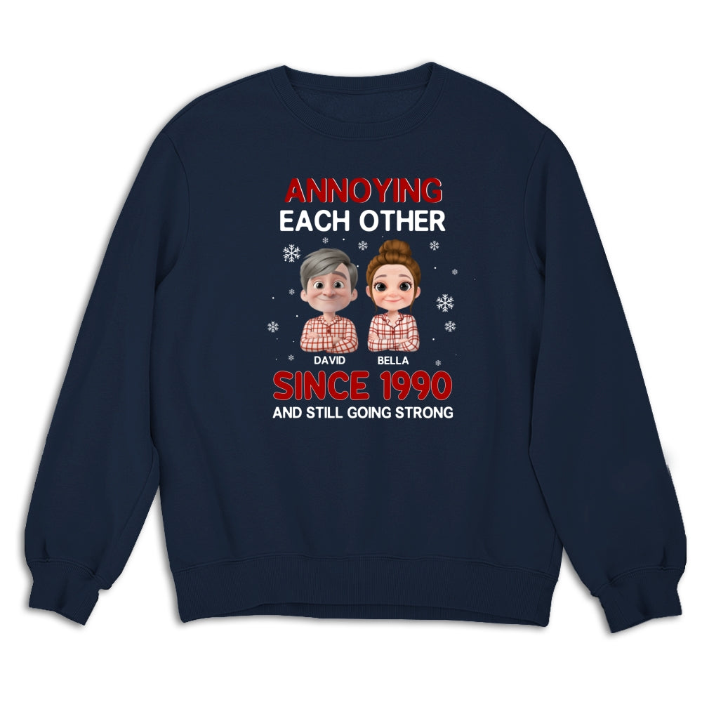Custom Christmas Anniversary Keepsake Gifts For Husband • Annoying Each Other Christmas - Personalized Shirt