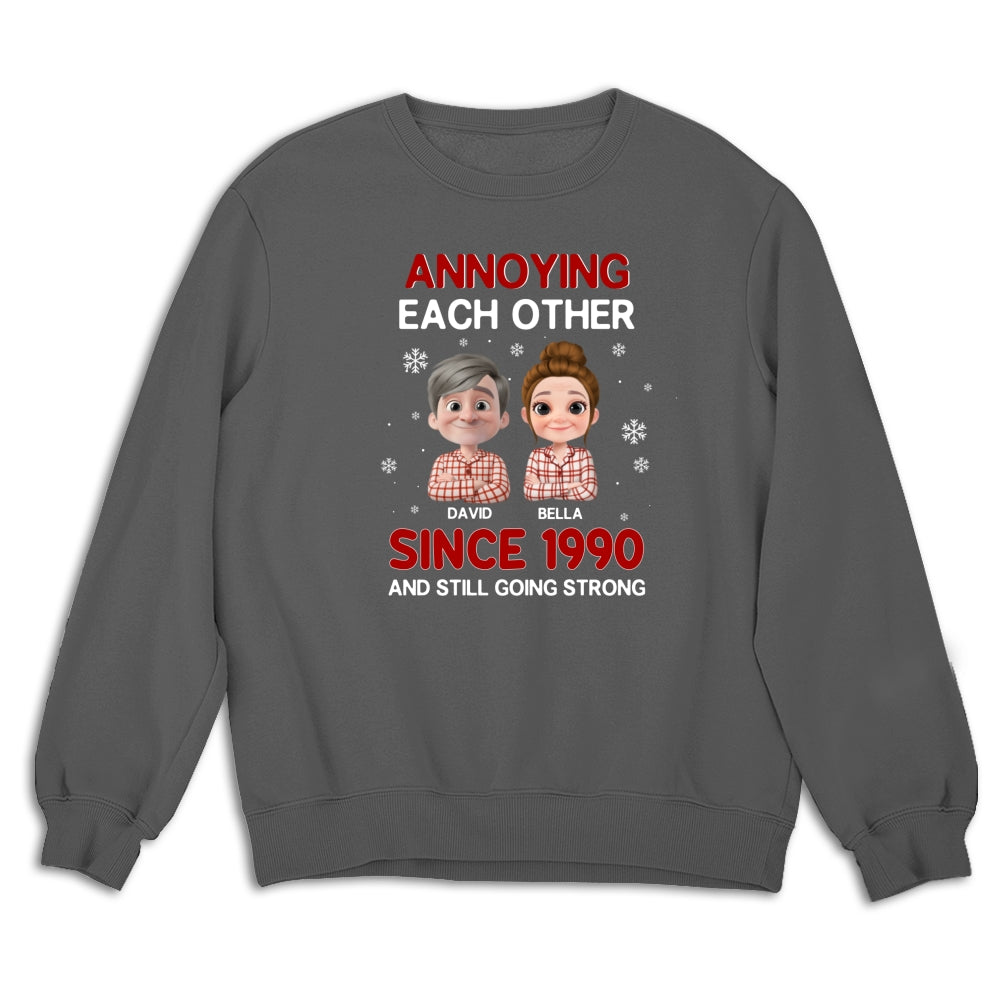 Custom Christmas Anniversary Keepsake Gifts For Husband • Annoying Each Other Christmas - Personalized Shirt
