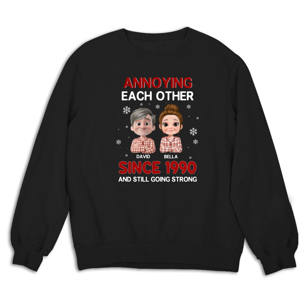 Custom Christmas Anniversary Keepsake Gifts For Husband • Annoying Each Other Christmas - Personalized Shirt