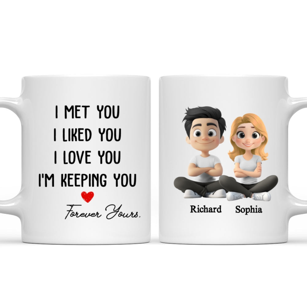 Custom Anniversary Keepsake Gifts For Couple • I Am Keeping You - Personalized Coffee Mug