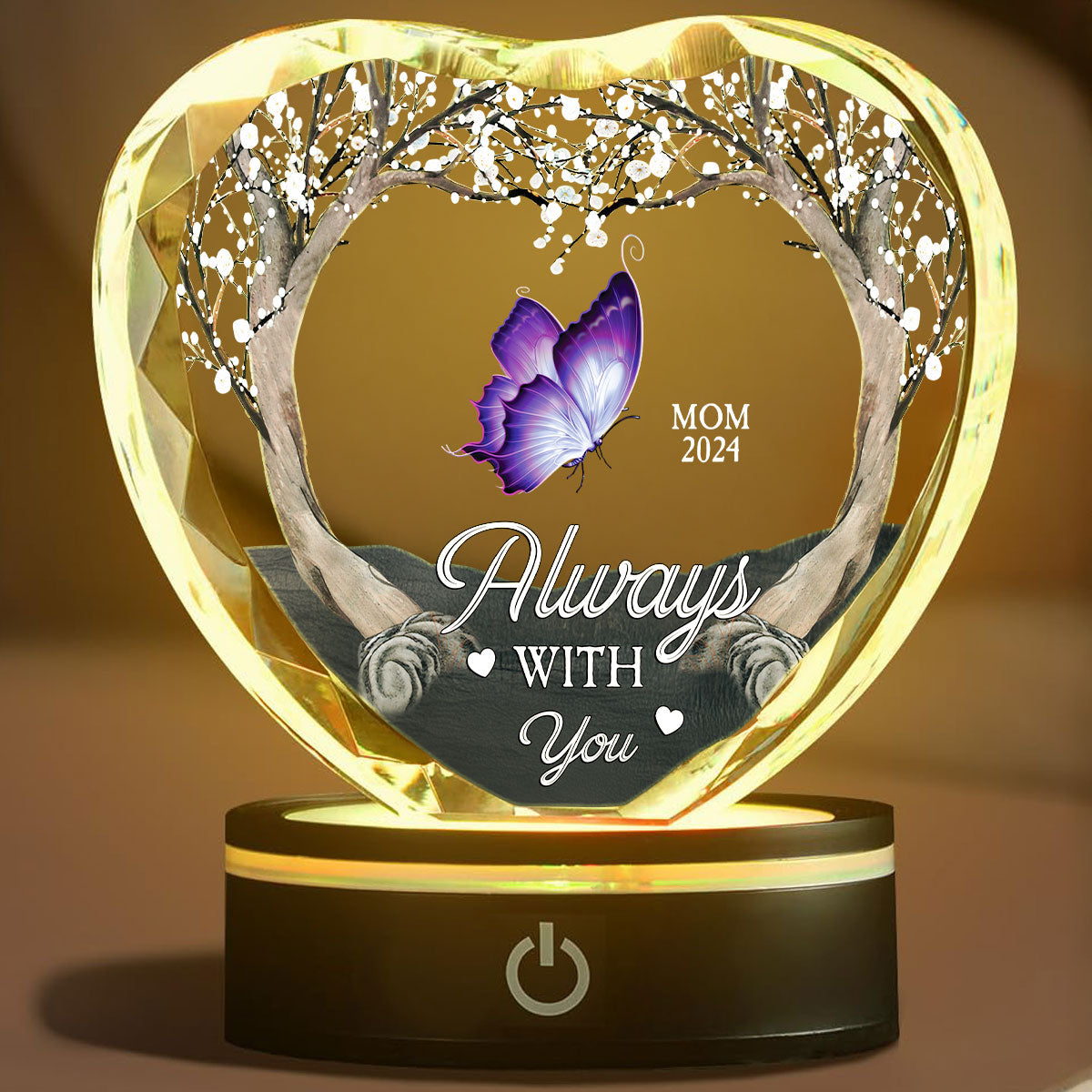 Always With You - Personalized Crystal Led Light