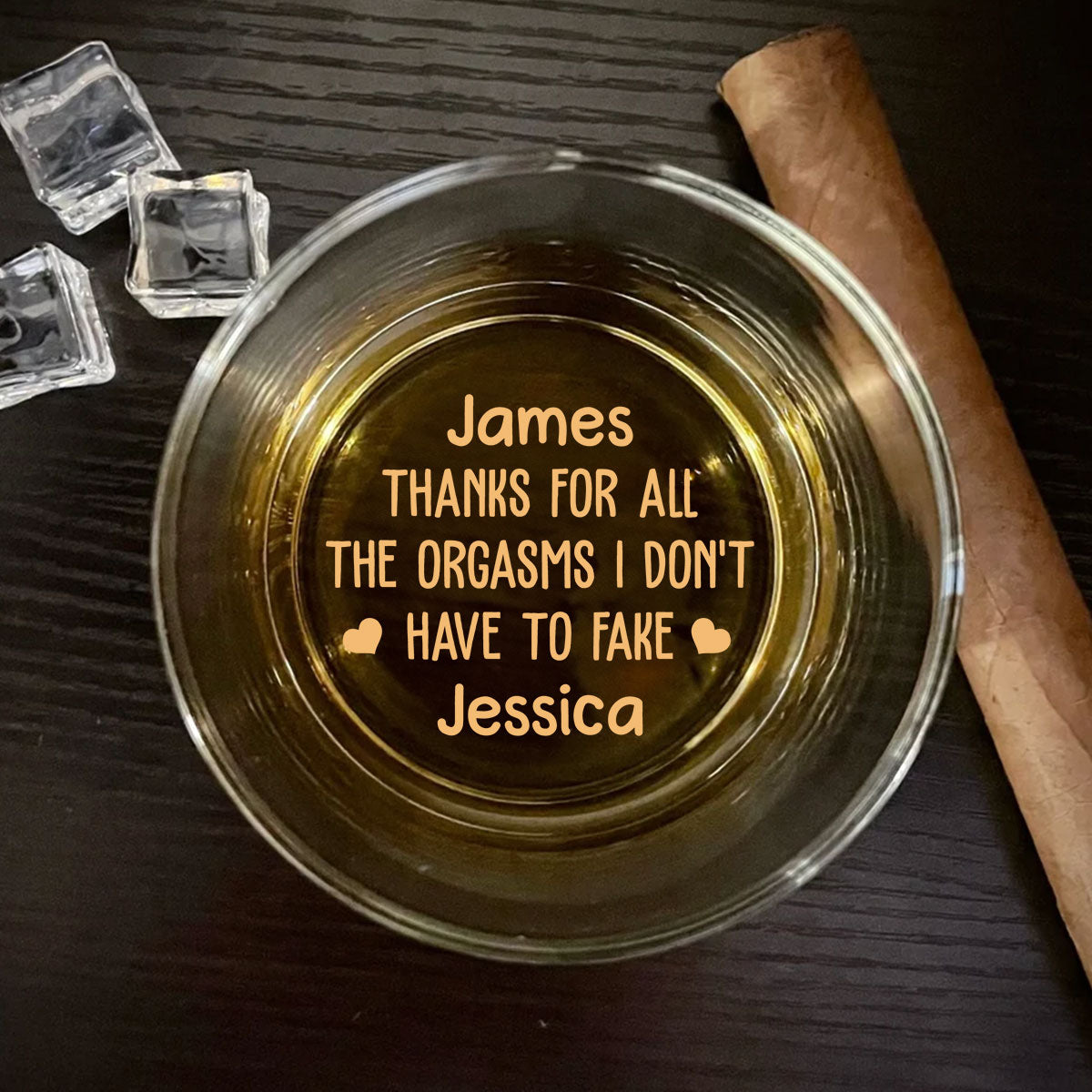 Custom Father's Day Birthday Gifts for Husband • Certified Pleasure Every Single Time - Personalized Engraved Whiskey Glass