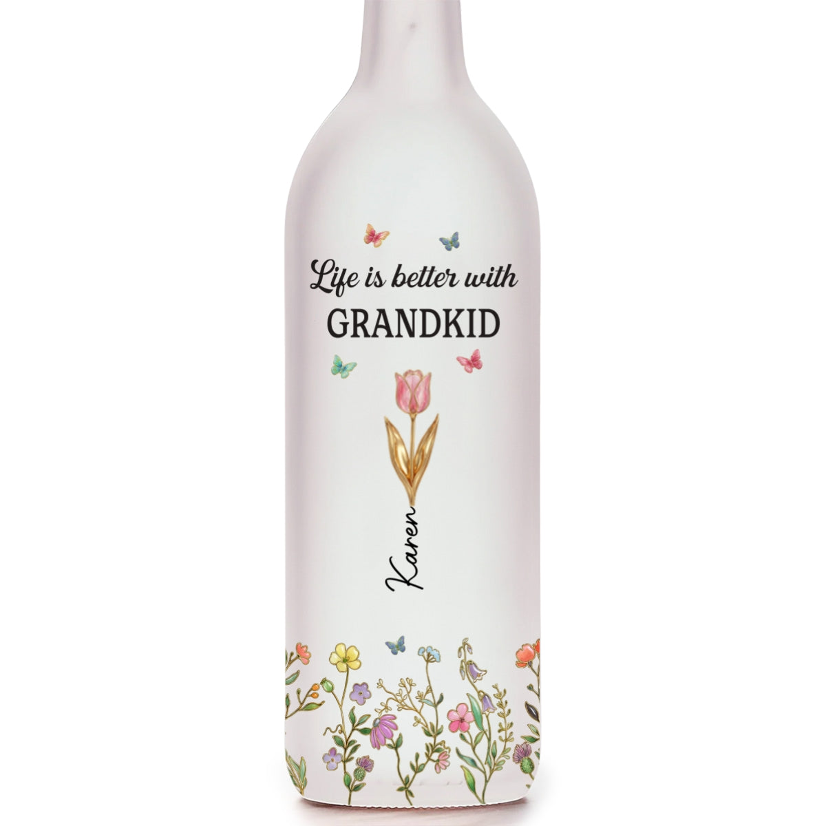 Better Life With Grandkinds - Personalized Bottle Lamp